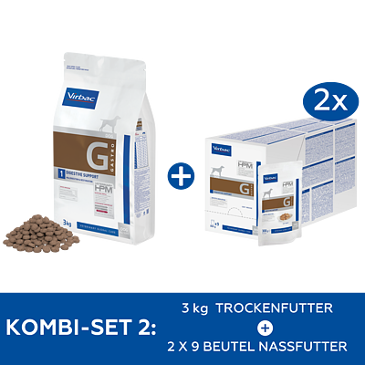 Set Dog Gastro Digestive Support + Nassfutter von Virbac